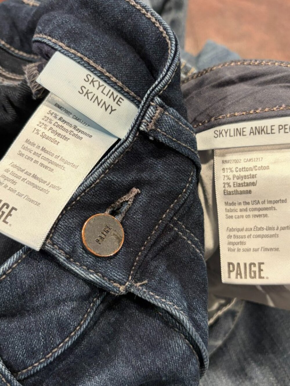 Lot of TWO pairs of Paige jeans, 27 inch waist - Picture 10 of 10